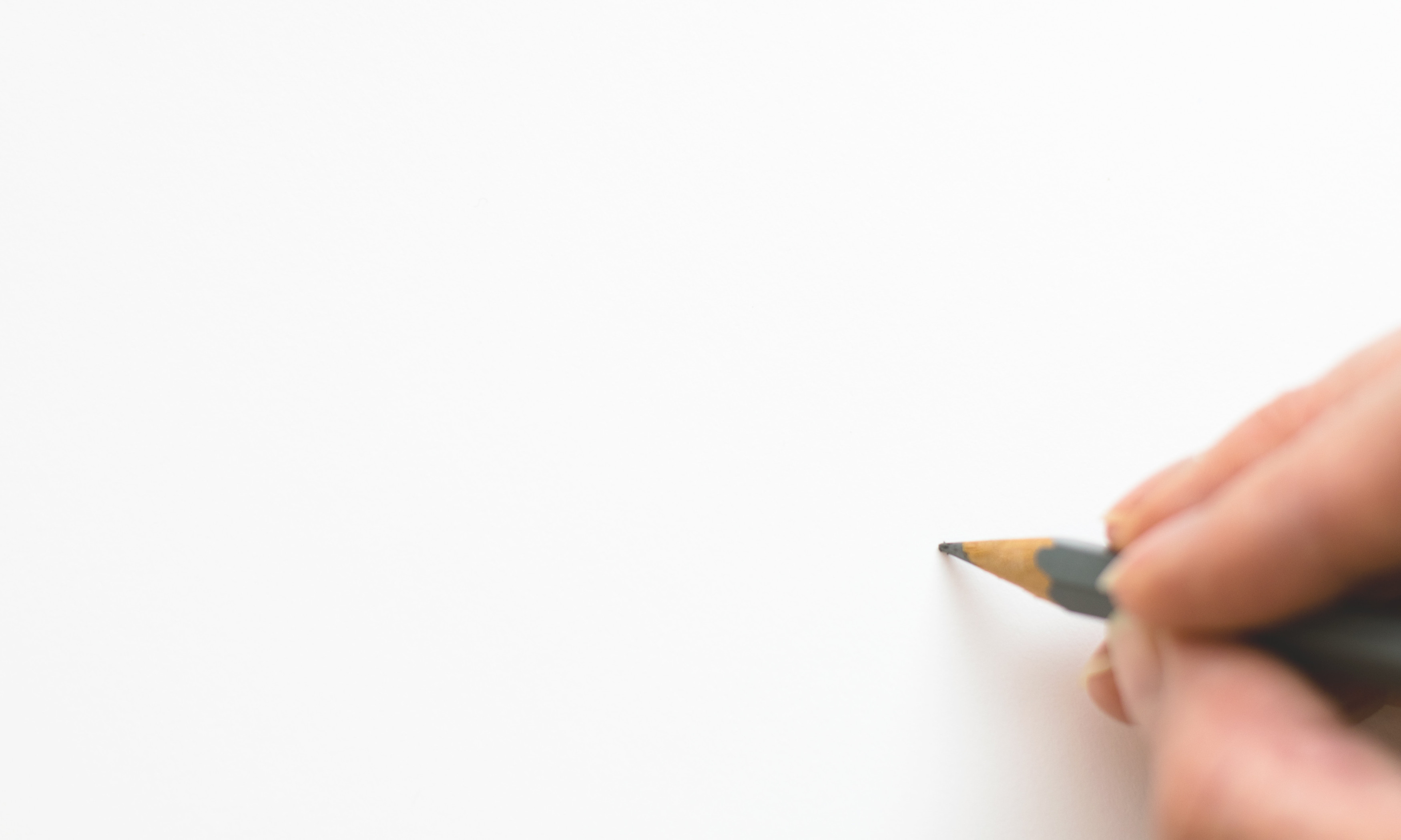 single pencil, blank canvas