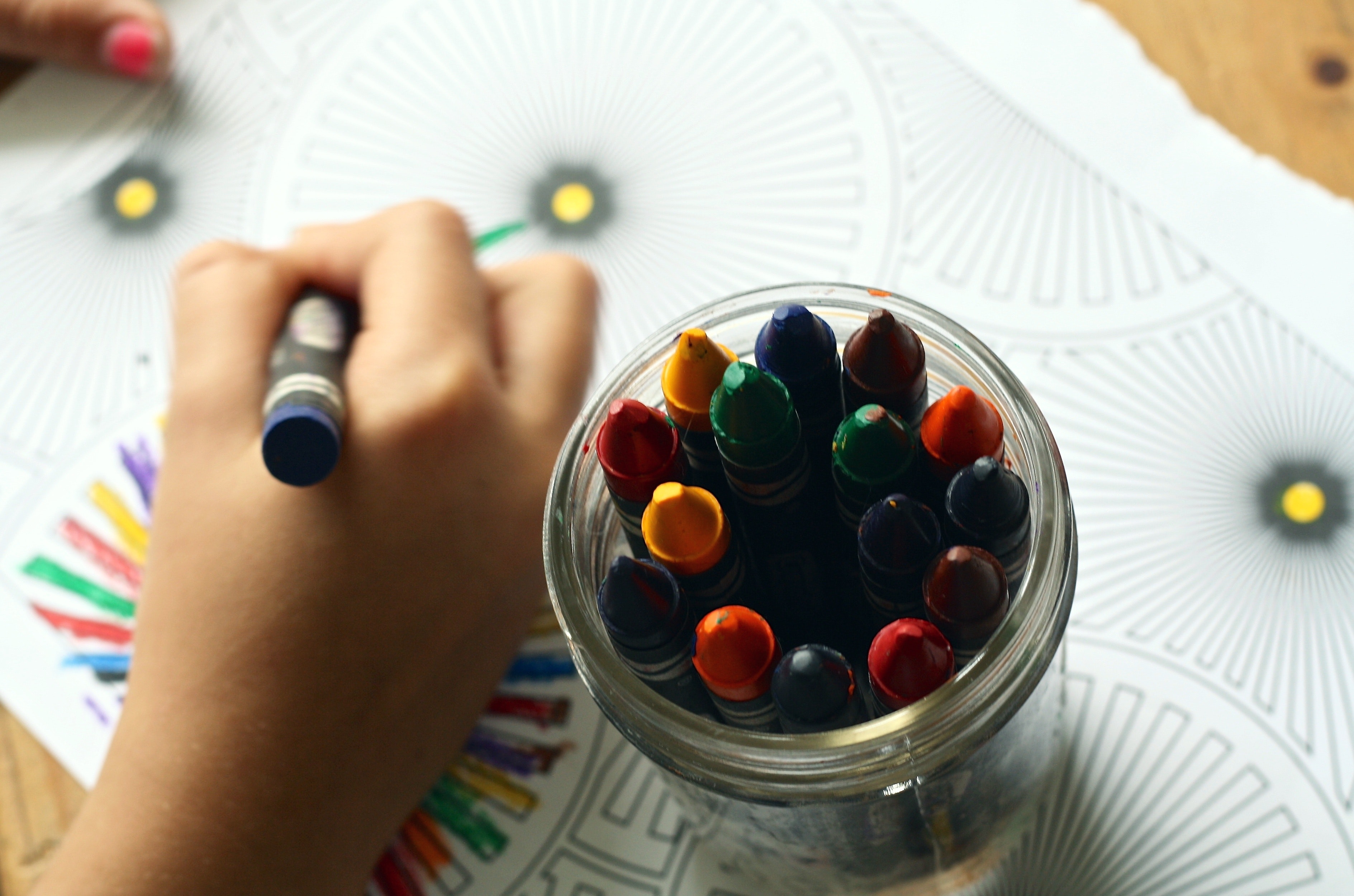 crayons, kid connections